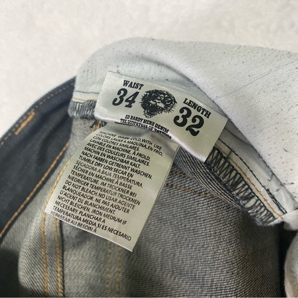 Ed Hardy Men’s Straight Leg Jeans Size 34 x 32 Dark Wash - Picture 3 of 16